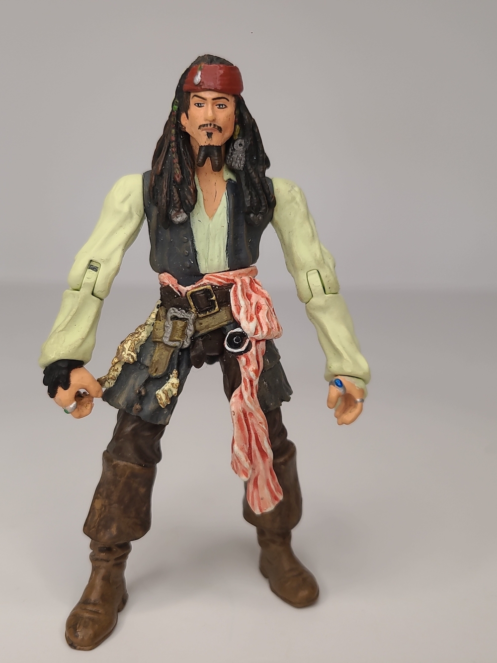 Zizzle Disney Pirates Of The Caribbean Captain Jack Sparrow 3.75” Action Figure